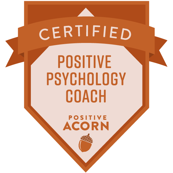 Positive Acorn Certified Positive Psychology Coach badge